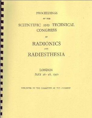 Proceedings of the Scientific and Technical Congress of Radionics and Radiesthesia