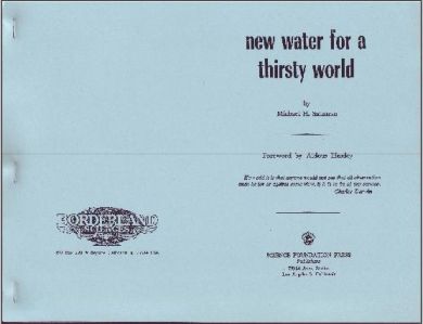 New Water for a Thirsty World