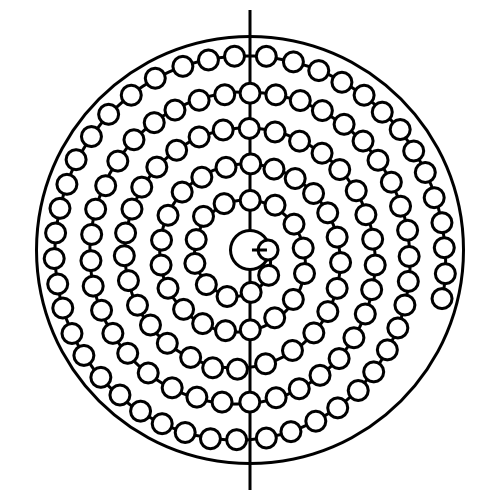 Black and white outline of the disc from Oskar Korschelt's patent, DE000000069340A.