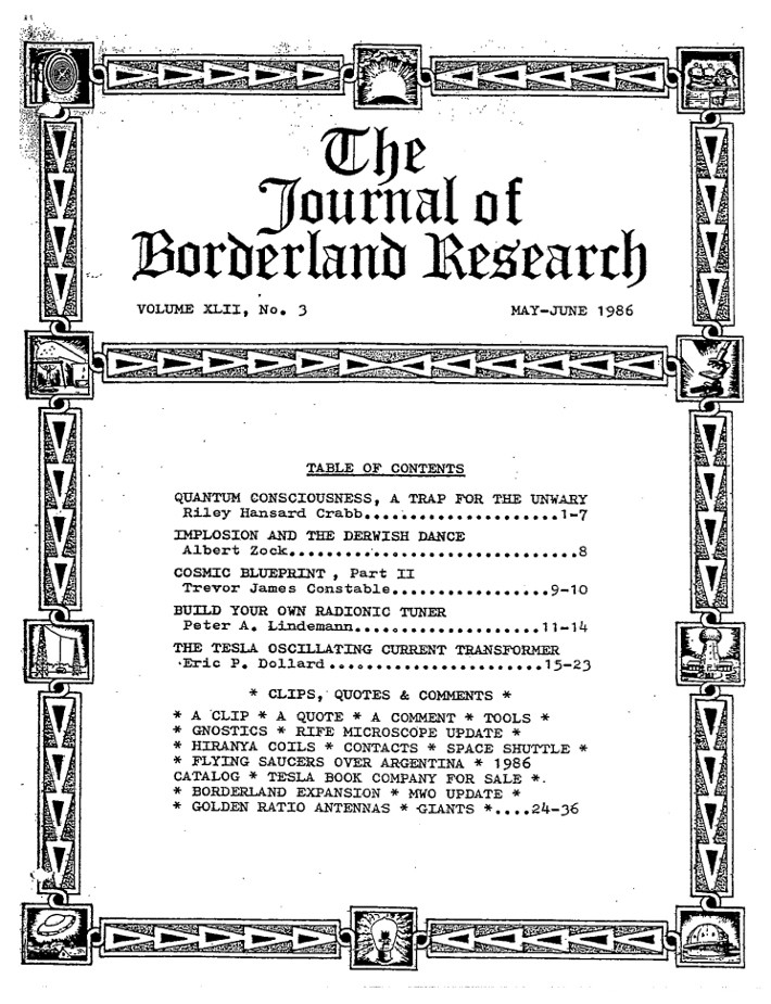 The Journal of Borderland Research, new format.