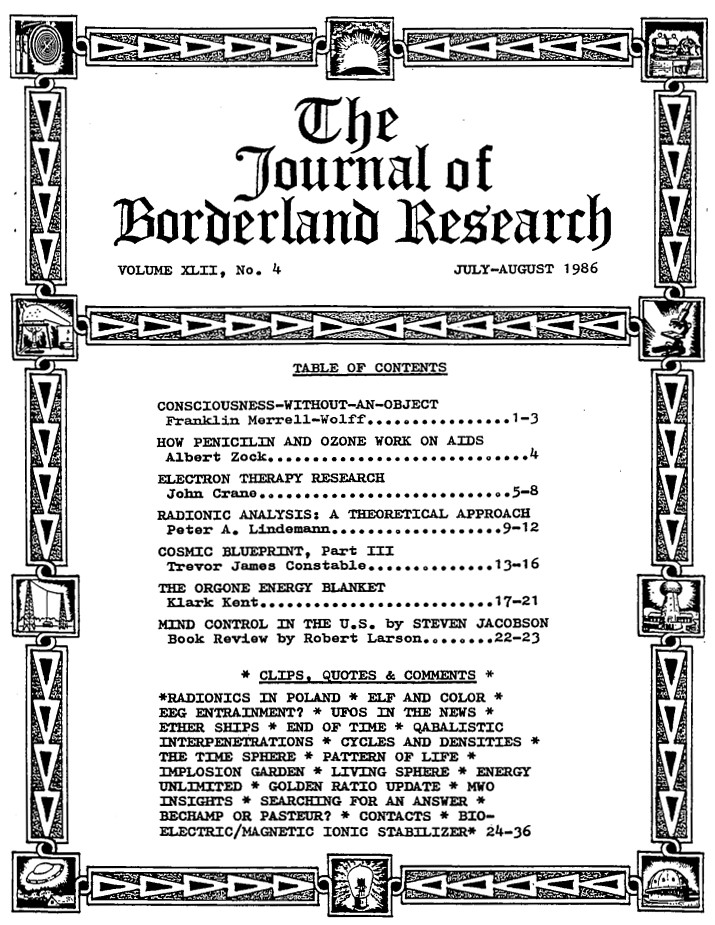 Journal of Borderland Research, Vol. 42, No. 4, July-August 1986.