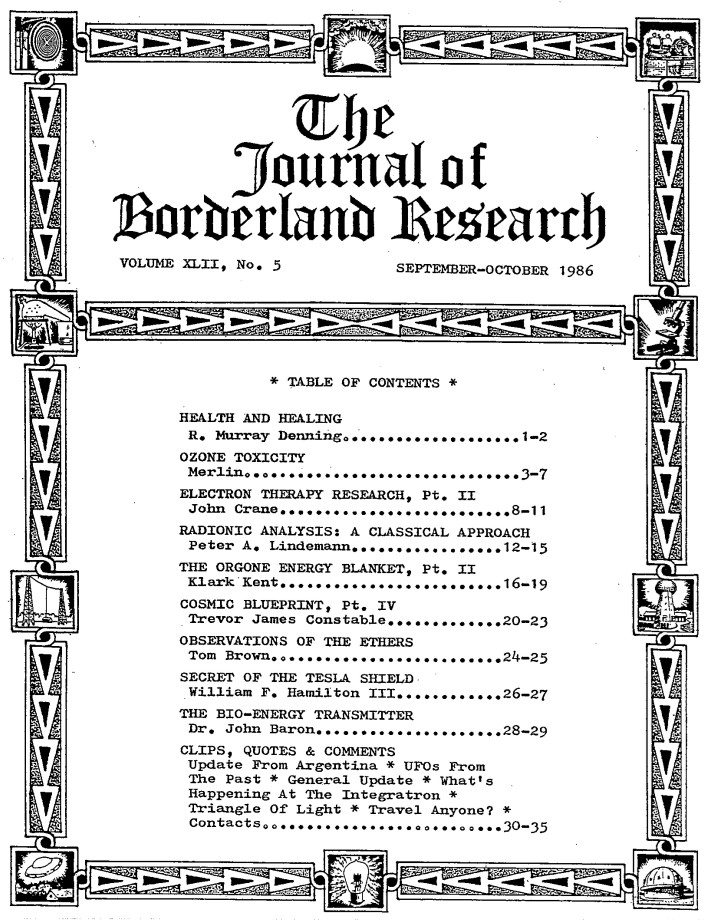 Journal of Borderland Research, Vol. 42, No. 5, September-October 1986.