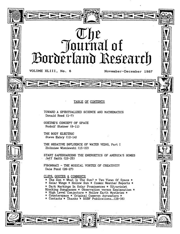 Journal of Borderland Research, Vol. 43, No. 6, November-December 1987.
