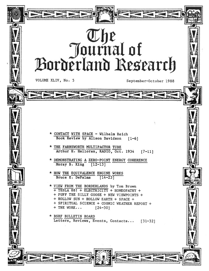 Journal of Borderland Research, Vol. 44, No. 5, September-October 1988.