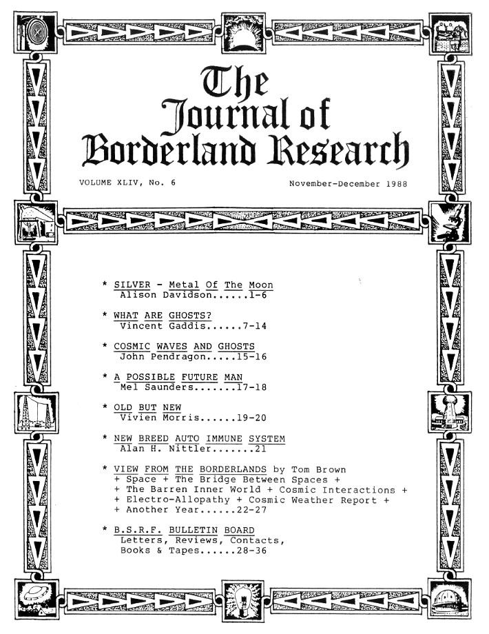 Journal of Borderland Research, Vol. 44, No. 6, November-December 1988.