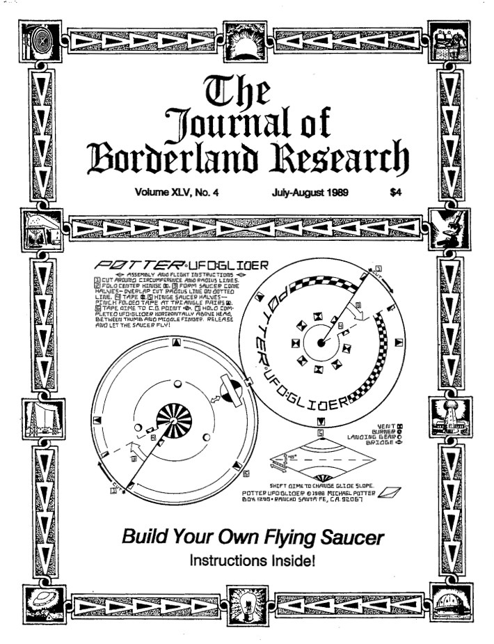 The Journal of Borderland Research, new format, bordered cover art.