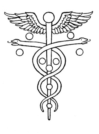 Agness Hess, 'Winged Caduceus of Mercury upon the glyph of the Otz Chiim, the Qabalistic Tree of Life' (1950)