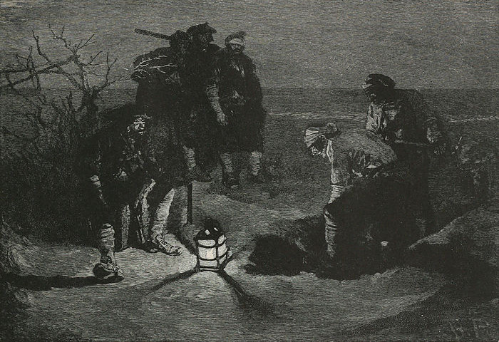 Howard Pyle, Blackbeard Buries His Treasure (1887).