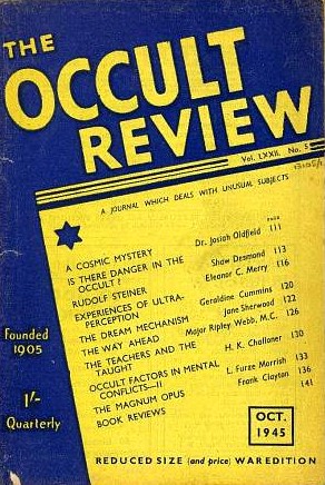 Occult Review, Vol. 73, No. 5 (October 1945)