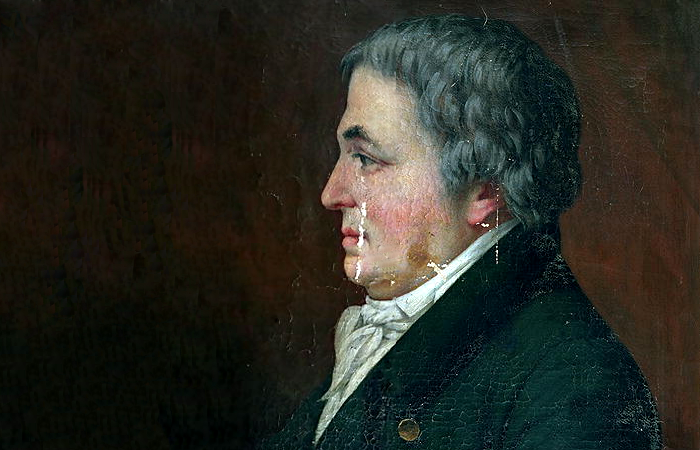 Paul Carpentier, portrait of Franz Anton Mesmer (1734-1815) at age 72 (c. 1847)