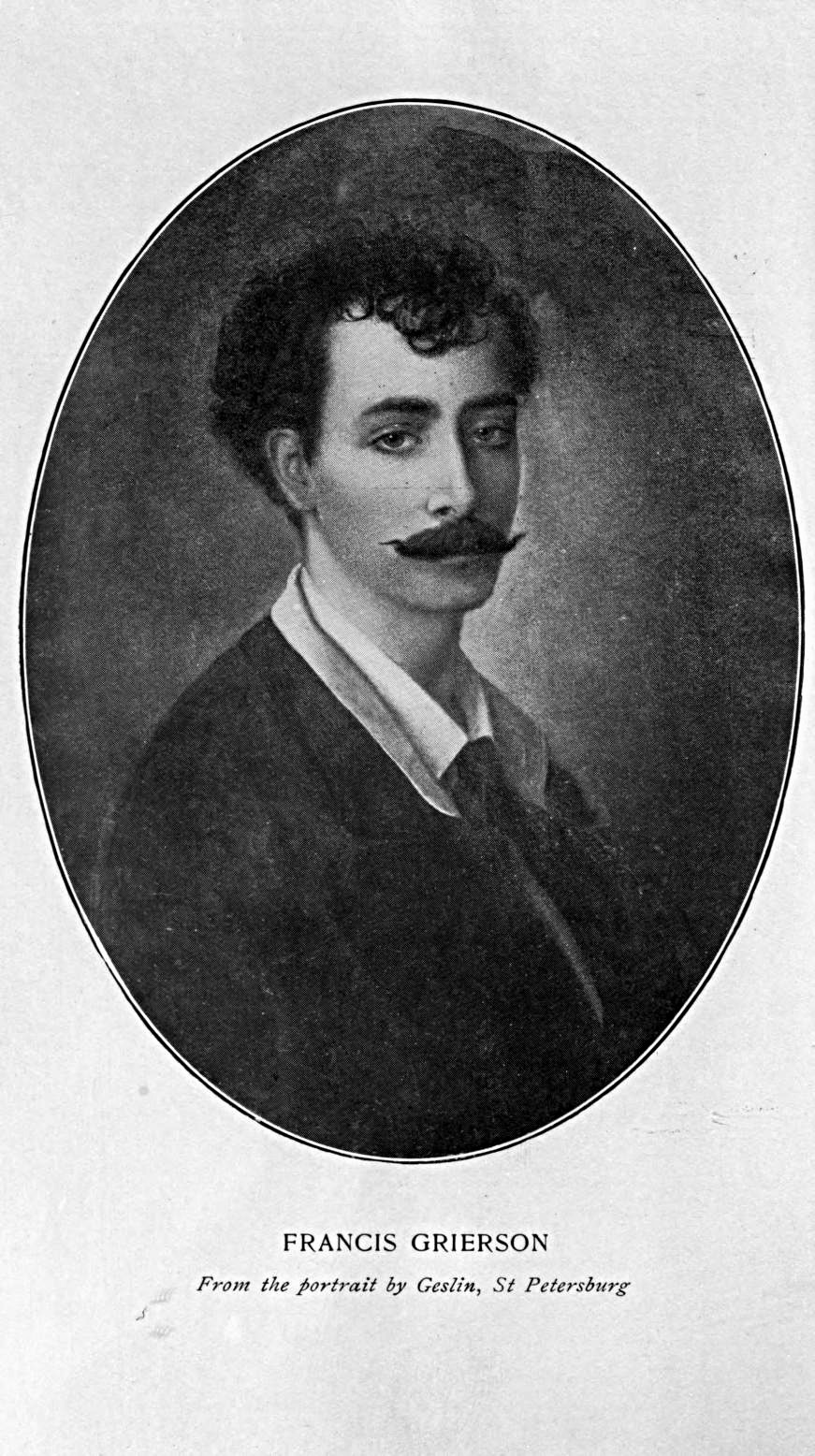 Francis Grierson, from the portrait by Geslin, St. Petersburg - frontis, "The Humour of the Underman and Other Essays" (1911).