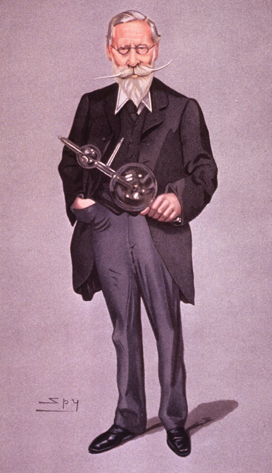 Caricature of Sir William Crookes by "Spy" (Leslie Matthew Ward).