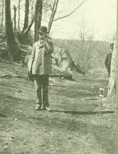 Nathan Stubblefield, receiving messages by Wireless Telegraph.