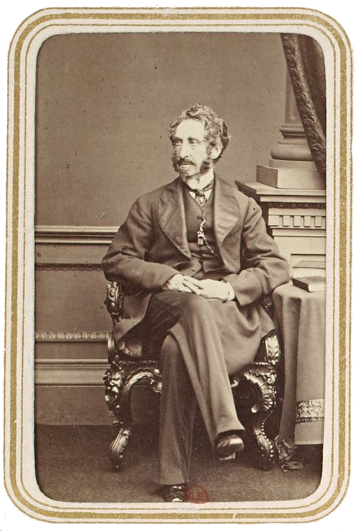 Photo portrait by André Disdéri of Edward George Earle Bulwer-Lytton, 1st Baron Lytton (c. 1867)